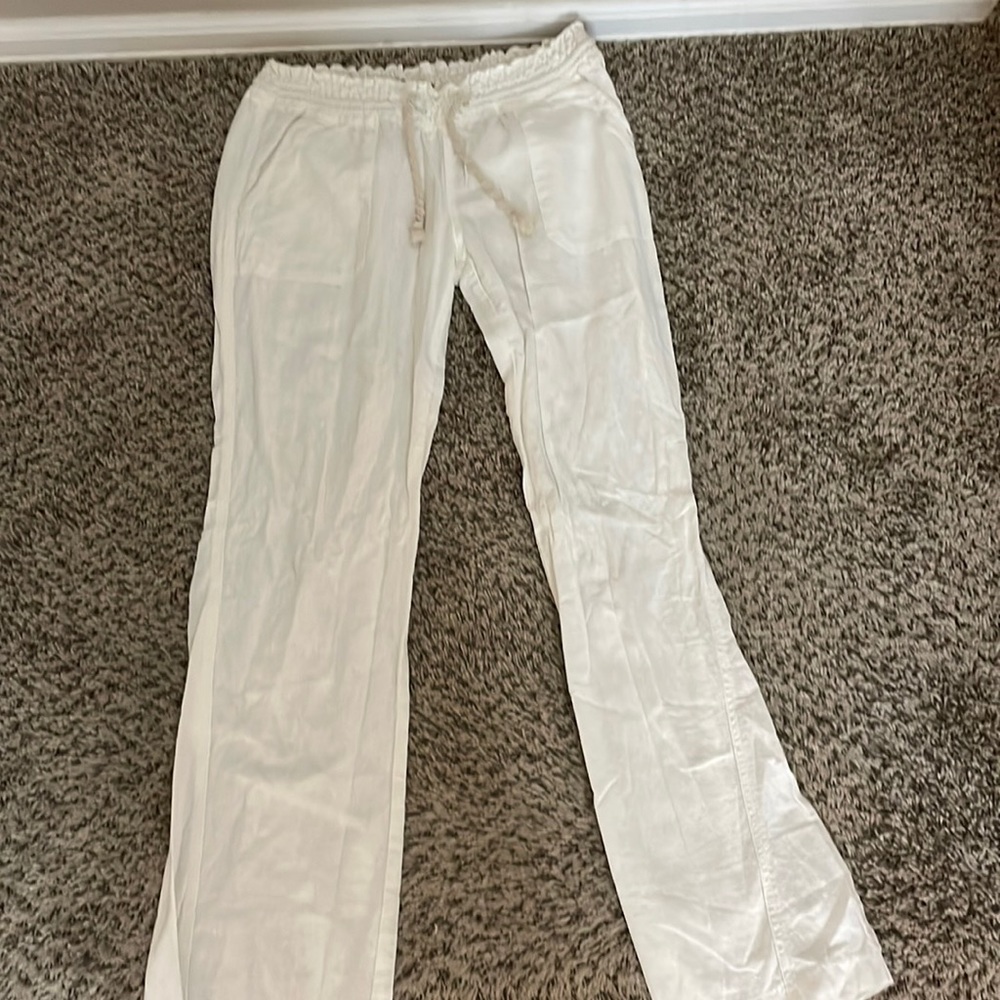White Roxy beach pants